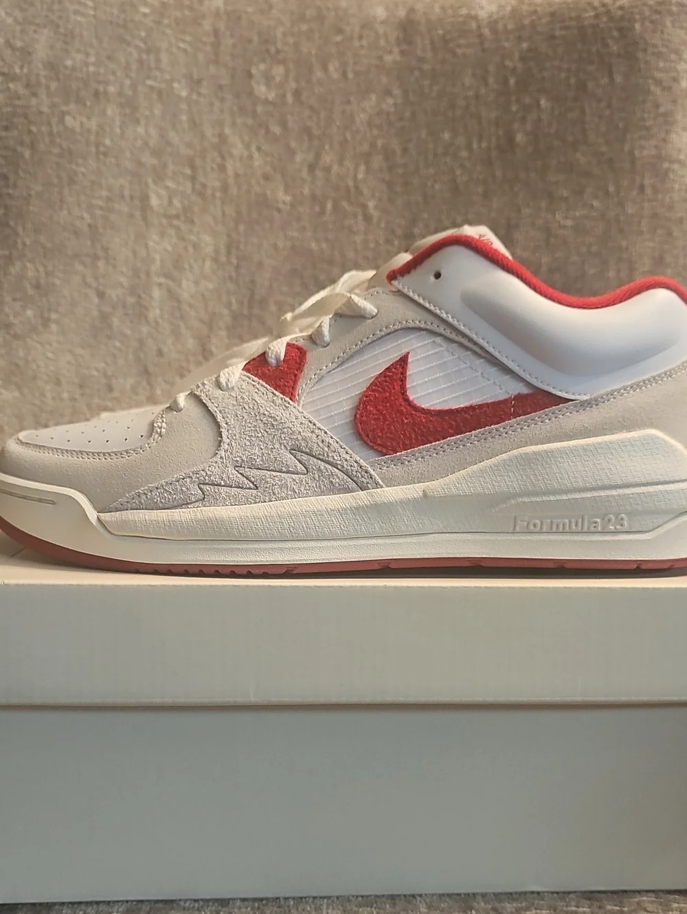 Jordan Stadium 90 White/Varsity Red-Sail